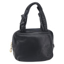 LOEWE Hand Bag Leather Black Gold Auth ep16467-13