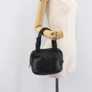 LOEWE Hand Bag Leather Black Gold Auth ep16467-24