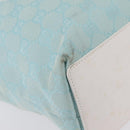 GUCCI GG Canvas Tote Bag Light Blue Gold 002 1099 Auth ep16469A-15