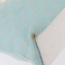 GUCCI GG Canvas Tote Bag Light Blue Gold 002 1099 Auth ep16469A-17