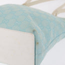 GUCCI GG Canvas Tote Bag Light Blue Gold 002 1099 Auth ep16469A-18