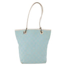 GUCCI GG Canvas Tote Bag Light Blue Gold 002 1099 Auth ep16469A-2