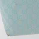 GUCCI GG Canvas Tote Bag Light Blue Gold 002 1099 Auth ep16469A-3