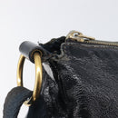 Saint Laurent Shoulder Bag Patent Leather Black Gold Auth ep16470-10