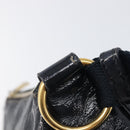 Saint Laurent Shoulder Bag Patent Leather Black Gold Auth ep16470-20