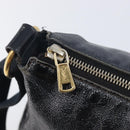 Saint Laurent Shoulder Bag Patent Leather Black Gold Auth ep16470-21