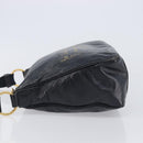 Saint Laurent Shoulder Bag Patent Leather Black Gold Auth ep16470-4