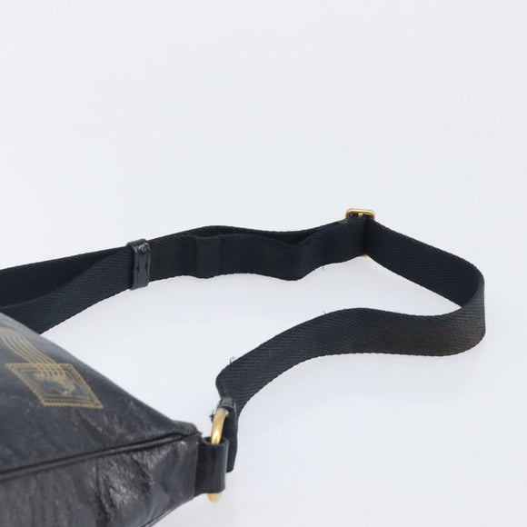 Saint Laurent Shoulder Bag Patent Leather Black Gold Auth ep16470