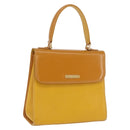 Burberrys Hand Bag Leather Yellow Gold Auth ep16473-1