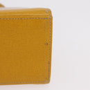 Burberrys Hand Bag Leather Yellow Gold Auth ep16473-6