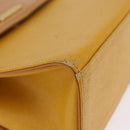 Burberrys Hand Bag Leather Yellow Gold Auth ep16473-10