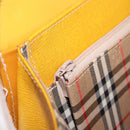 Burberrys Hand Bag Leather Yellow Gold Auth ep16473-23