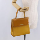 Burberrys Hand Bag Leather Yellow Gold Auth ep16473-25