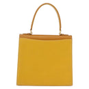 Burberrys Hand Bag Leather Yellow Gold Auth ep16473-2