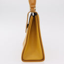 Burberrys Hand Bag Leather Yellow Gold Auth ep16473-3