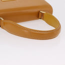 Burberrys Hand Bag Leather Yellow Gold Auth ep16473-8