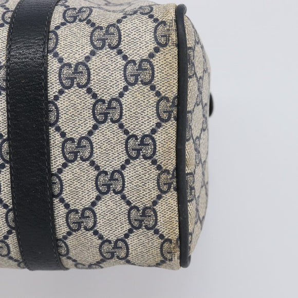 GUCCI GG Canvas Sherry Line Hand Bag Navy Gold 39 012 3841 Auth ep16475