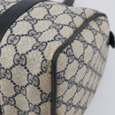 GUCCI GG Canvas Sherry Line Hand Bag Navy Gold 39 012 3841 Auth ep16475-11