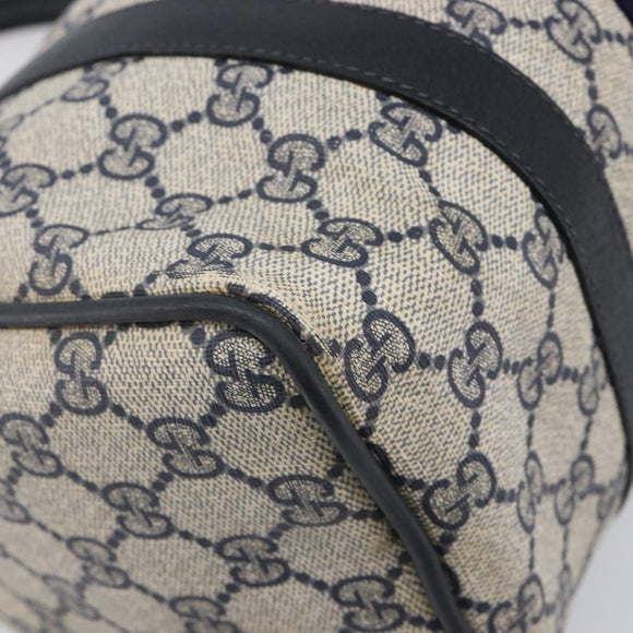 GUCCI GG Canvas Sherry Line Hand Bag Navy Gold 39 012 3841 Auth ep16475