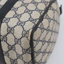 GUCCI GG Canvas Sherry Line Hand Bag Navy Gold 39 012 3841 Auth ep16475-13