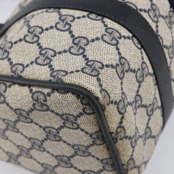 GUCCI GG Canvas Sherry Line Hand Bag Navy Gold 39 012 3841 Auth ep16475
