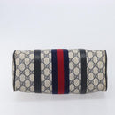 GUCCI GG Canvas Sherry Line Hand Bag Navy Gold 39 012 3841 Auth ep16475-9