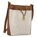 GUCCI GG Supreme Shoulder Bag PVC White Gold 41 02 034 Auth ep16476-1