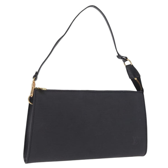 LOUIS VUITTON Epi Pochette Accessoires Pouch Black M52982 LV Auth ep16477A