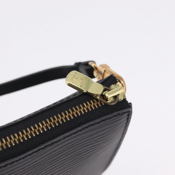 LOUIS VUITTON Epi Pochette Accessoires Pouch Black M52982 LV Auth ep16477A