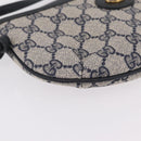 GUCCI GG Supreme Shoulder Bag PVC Navy Gold 378 02 020 Auth ep16478-10