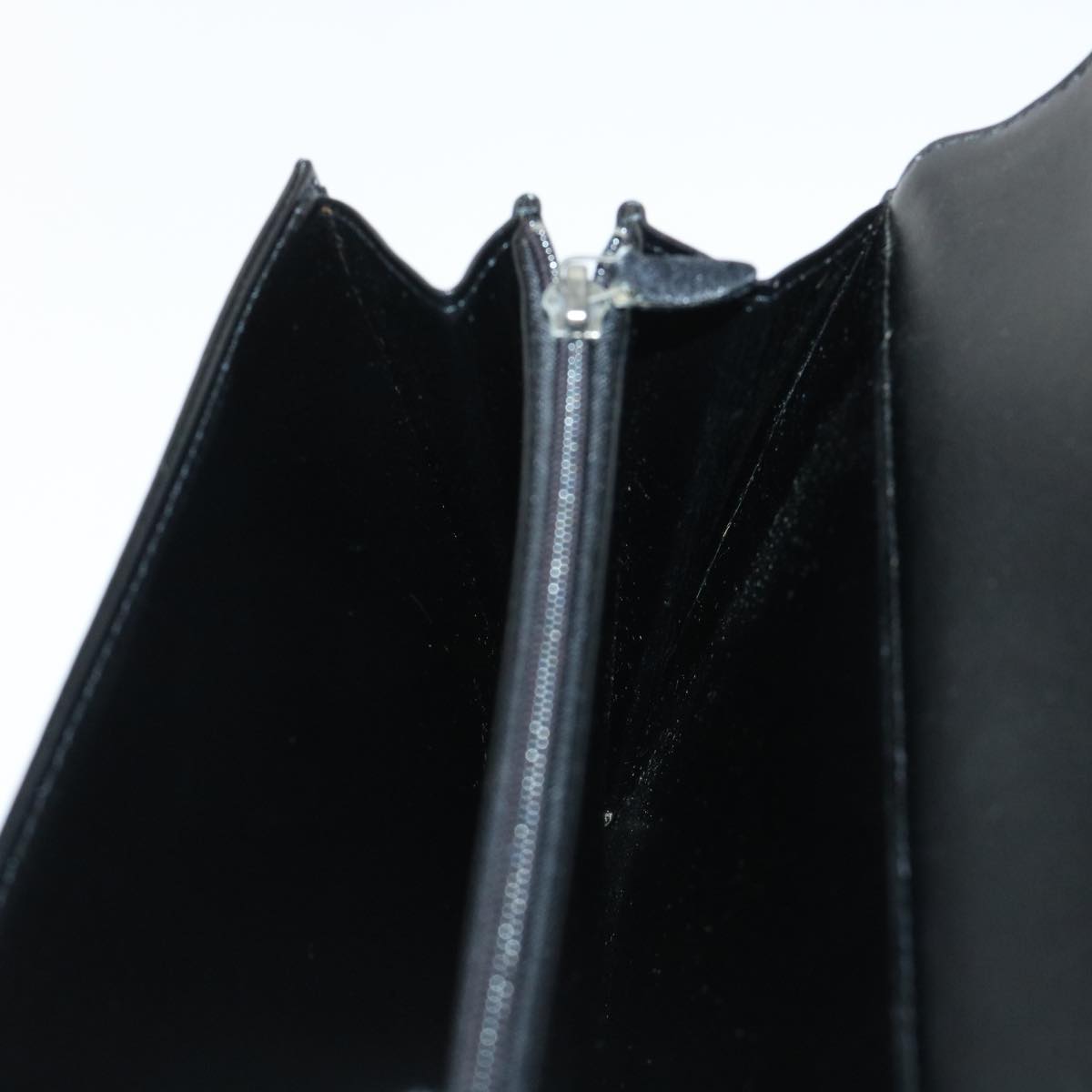 LOUIS VUITTON Opera Line Aegean Clutch Bag Leather Black M63962 LV Auth ep1648