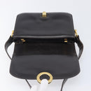 CELINE Shoulder Bag Leather Dark Brown Gold Auth ep16480-20
