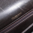 CELINE Shoulder Bag Leather Dark Brown Gold Auth ep16480-21