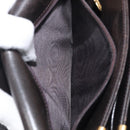 CELINE Shoulder Bag Leather Dark Brown Gold Auth ep16480-28