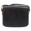CELINE Shoulder Bag Leather Dark Brown Gold Auth ep16480-2