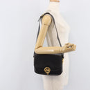 CELINE Shoulder Bag Leather Dark Brown Gold Auth ep16480-30