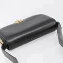 CELINE Shoulder Bag Leather Dark Brown Gold Auth ep16480-6