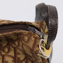 Christian Dior Trotter Canvas Shoulder Bag Beige Gold Auth ep16482-10