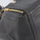 Saint Laurent Rive Gauche Downtown Tote Bag Leather Gray Gold Auth ep16483-16