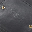 Saint Laurent Rive Gauche Downtown Tote Bag Leather Gray Gold Auth ep16483-19