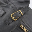 Saint Laurent Rive Gauche Downtown Tote Bag Leather Gray Gold Auth ep16483-21