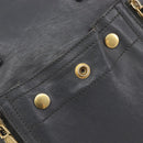 Saint Laurent Rive Gauche Downtown Tote Bag Leather Gray Gold Auth ep16483-22