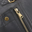 Saint Laurent Rive Gauche Downtown Tote Bag Leather Gray Gold Auth ep16483-23