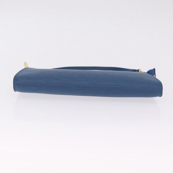 LOUIS VUITTON Epi Pochette Accessoires Pouch Blue M52985 LV Auth ep16484V