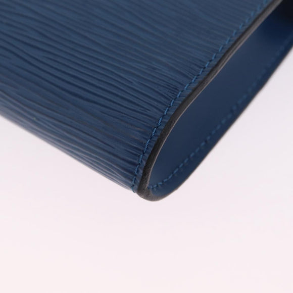 LOUIS VUITTON Epi Pochette Accessoires Pouch Blue M52985 LV Auth ep16484V