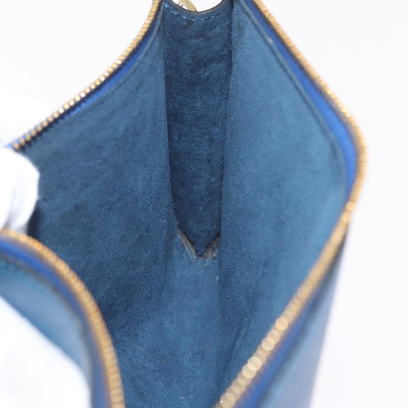 LOUIS VUITTON Epi Pochette Accessoires Pouch Blue M52985 LV Auth ep16484V