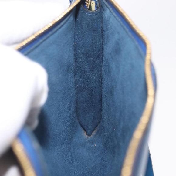 LOUIS VUITTON Epi Pochette Accessoires Pouch Blue M52985 LV Auth ep16484V