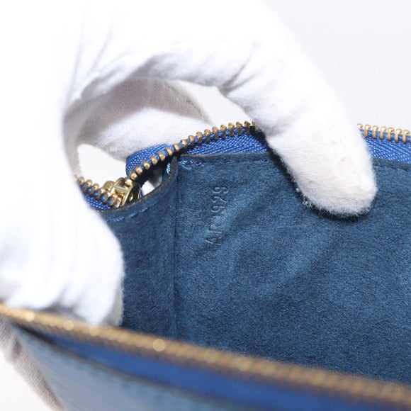 LOUIS VUITTON Epi Pochette Accessoires Pouch Blue M52985 LV Auth ep16484V