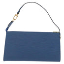 LOUIS VUITTON Epi Pochette Accessoires Pouch Blue M52985 LV Auth ep16484V-3