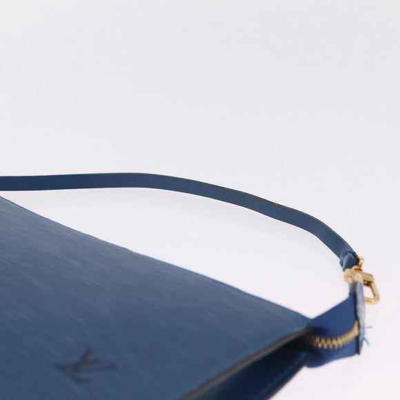 LOUIS VUITTON Epi Pochette Accessoires Pouch Blue M52985 LV Auth ep16484V